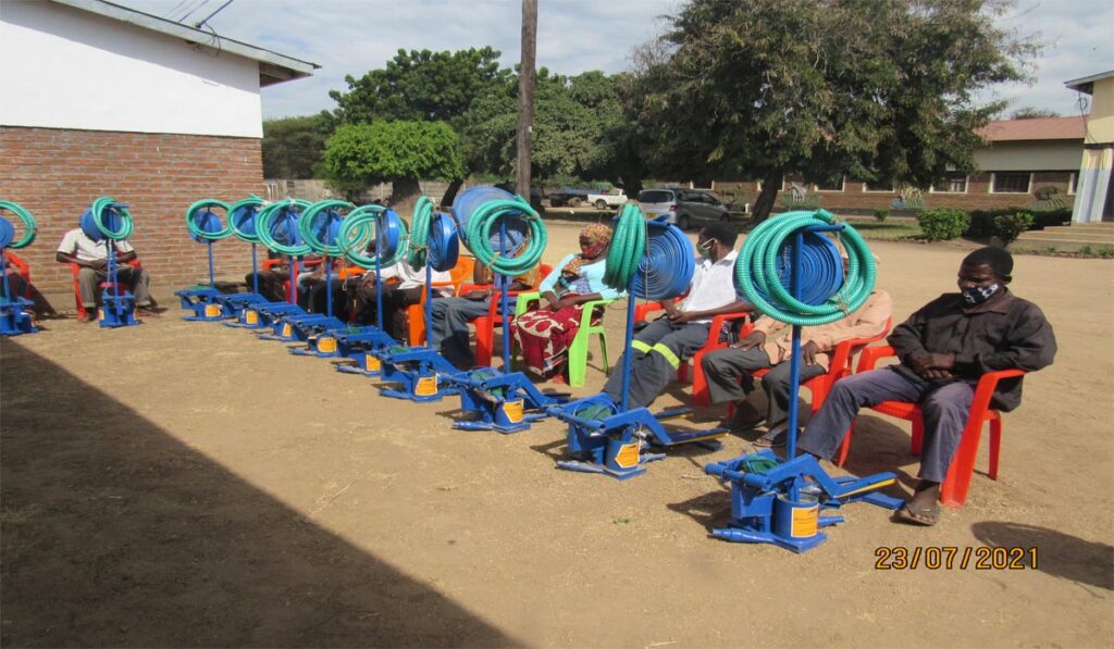 Beneficiaries of treadle pumps from St. John Nursery under Chimanga (Maize) Project